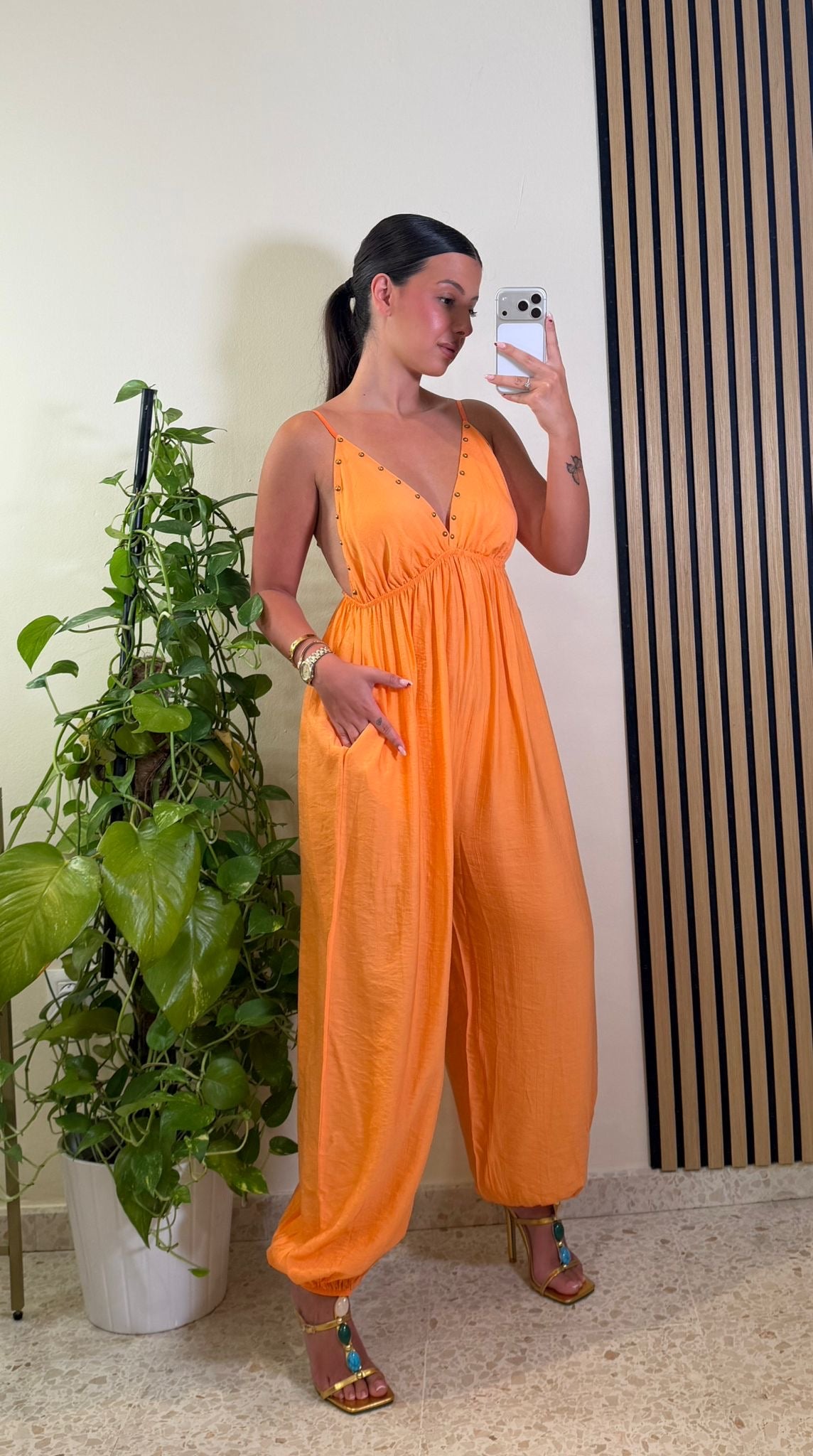 Mono pantalón tachuelas